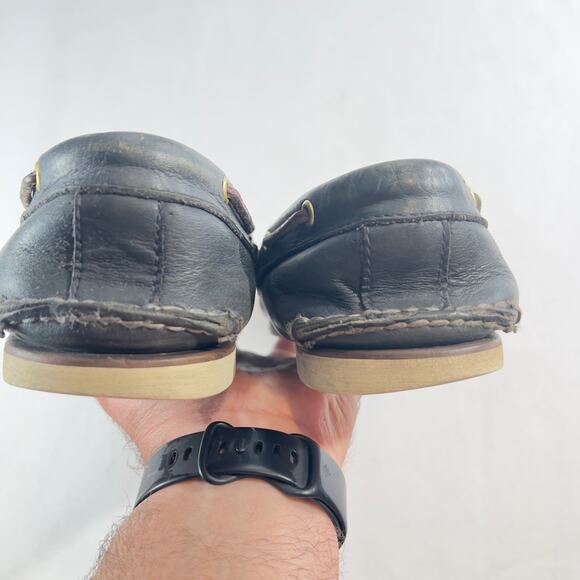 Timberland Loafers Men 13 Navy Blue 2 Eye Classic Boat Shoes #74036 Earthkeepers - Picture 6 of 9